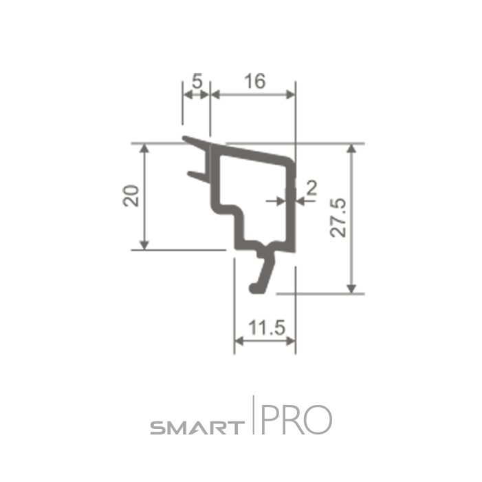 Штапик стандартный 16 мм на стеклопакет 24мм в Усть-Каменогорске