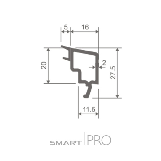 Штапик стандартный 16 мм на стеклопакет 24мм в Усть-Каменогорске