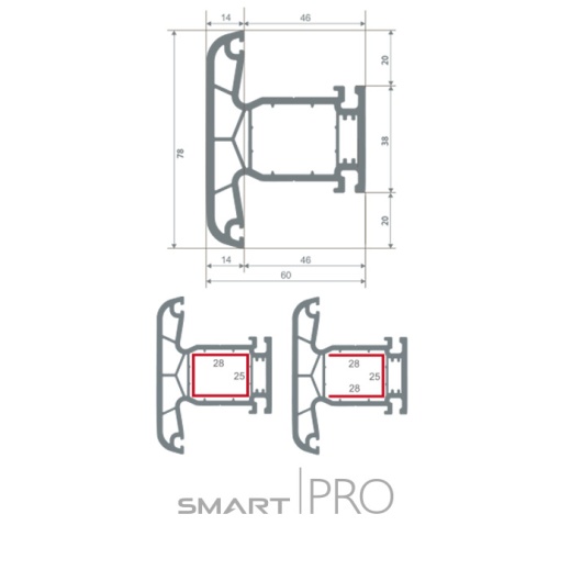 Импост 4-х камерный в Усть-Каменогорске